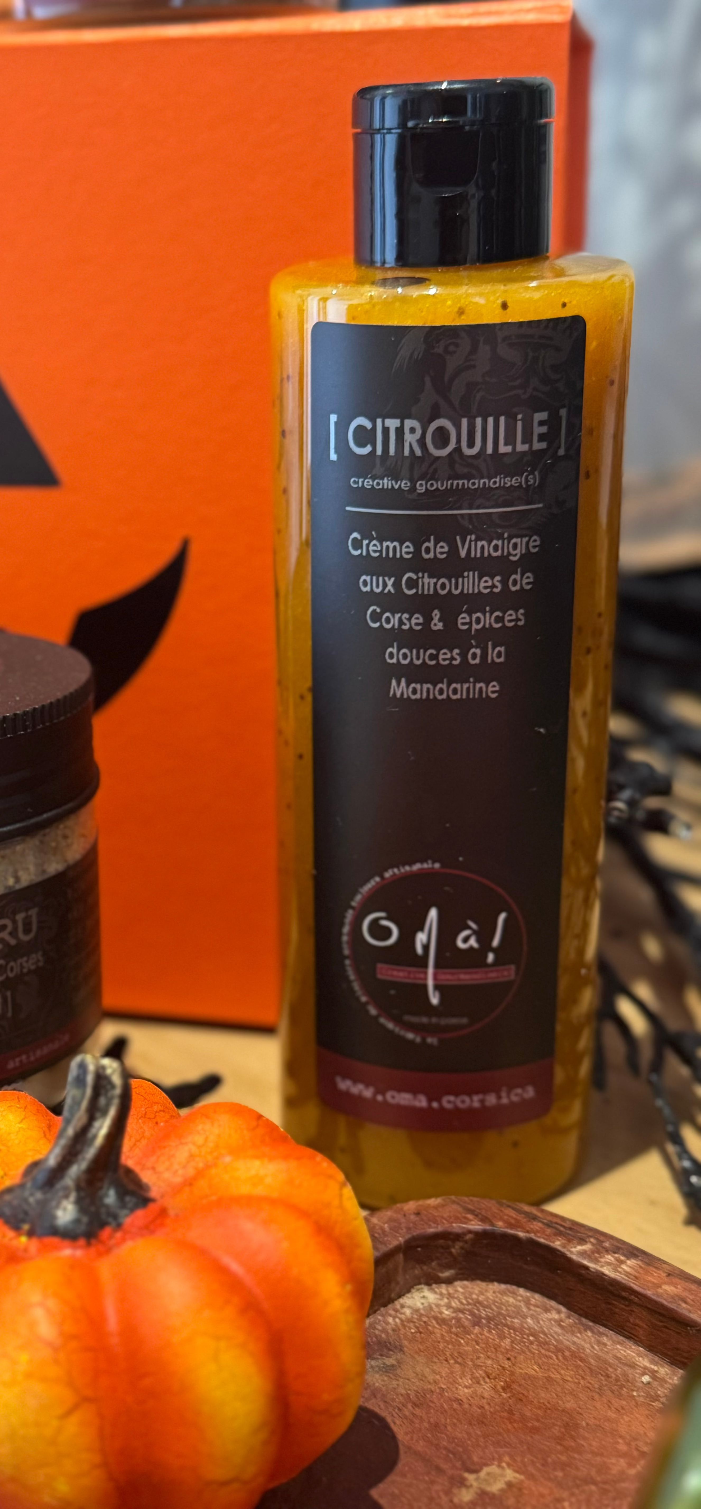 CRÈME DE VINAIGRE AUX CITROUILLES CORSES & ÉPICES DOUCES à la MANDARINE